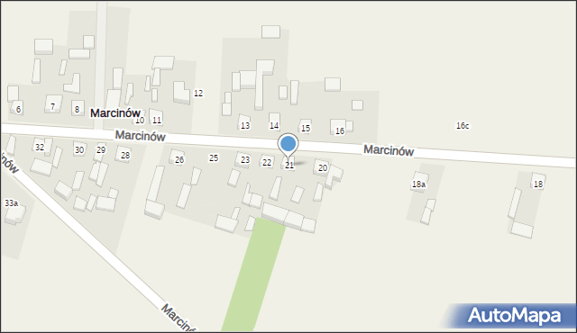 Marcinów, Marcinów, 21, mapa Marcinów