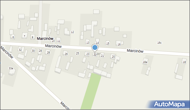 Marcinów, Marcinów, 22, mapa Marcinów