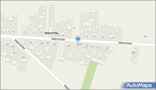 Marcinów, Marcinów, 25, mapa Marcinów