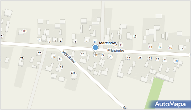 Marcinów, Marcinów, 30, mapa Marcinów