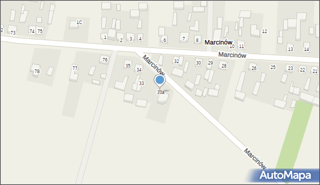 Marcinów, Marcinów, 33a, mapa Marcinów