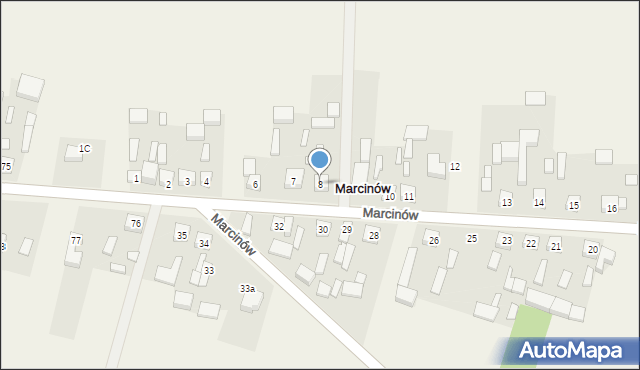 Marcinów, Marcinów, 8, mapa Marcinów