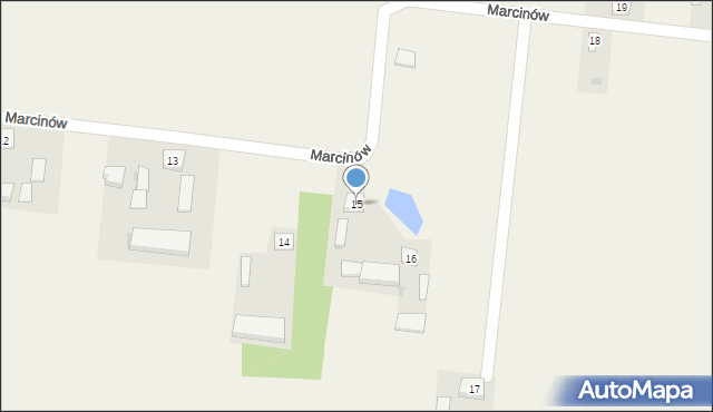 Marcinów, Marcinów, 15, mapa Marcinów