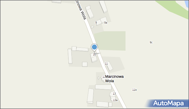 Marcinowa Wola, Marcinowa Wola, 10, mapa Marcinowa Wola