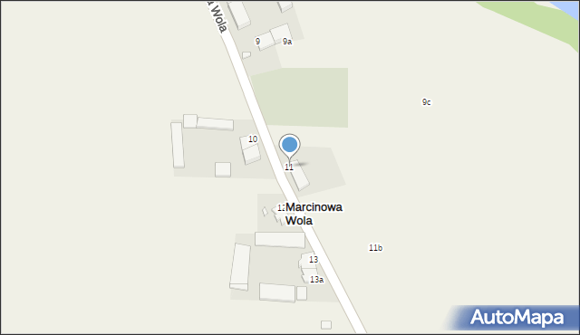 Marcinowa Wola, Marcinowa Wola, 11, mapa Marcinowa Wola