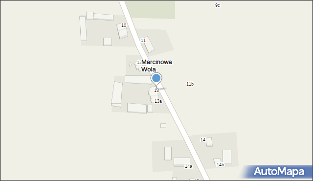 Marcinowa Wola, Marcinowa Wola, 13, mapa Marcinowa Wola