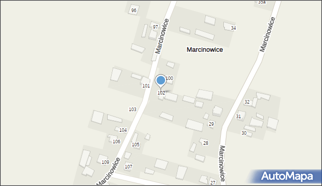 Marcinowice, Marcinowice, 102, mapa Marcinowice