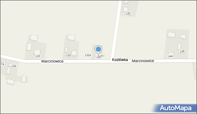 Marcinowice, Marcinowice, 131, mapa Marcinowice