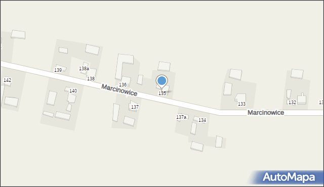 Marcinowice, Marcinowice, 135, mapa Marcinowice