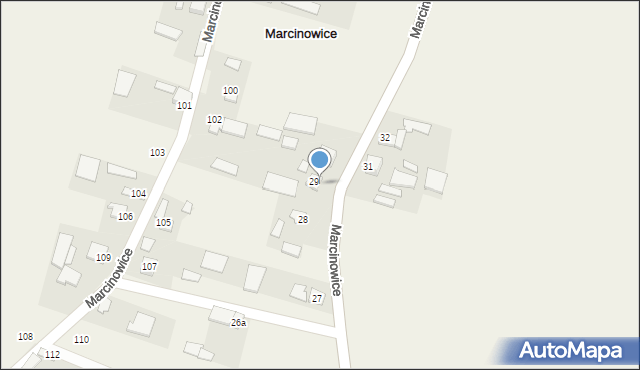 Marcinowice, Marcinowice, 30, mapa Marcinowice