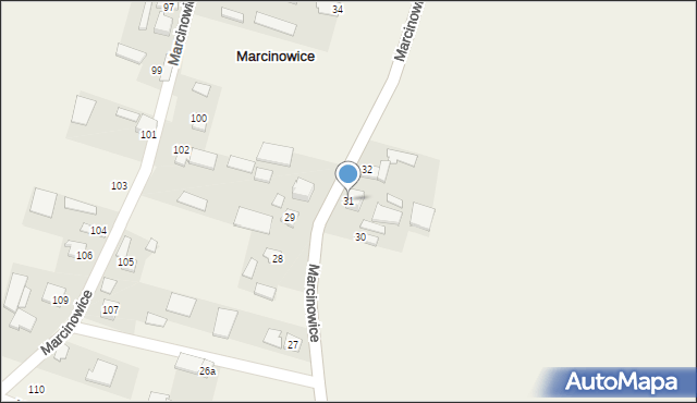 Marcinowice, Marcinowice, 31, mapa Marcinowice