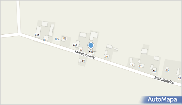 Marcinowice, Marcinowice, 79A, mapa Marcinowice