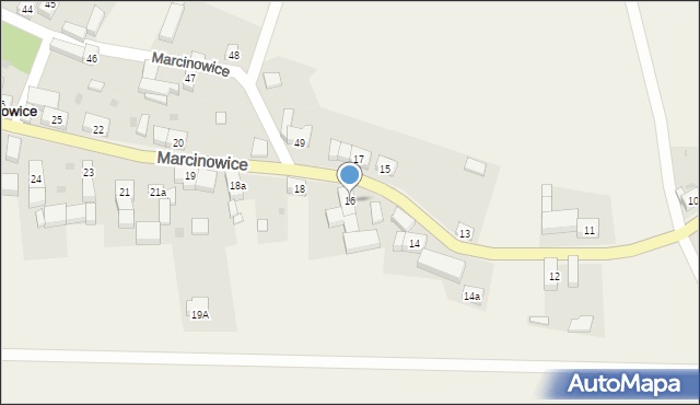 Marcinowice, Marcinowice, 16, mapa Marcinowice