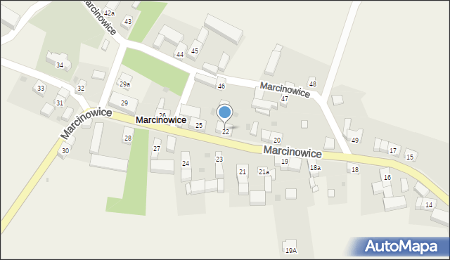 Marcinowice, Marcinowice, 22, mapa Marcinowice