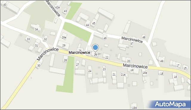 Marcinowice, Marcinowice, 25, mapa Marcinowice