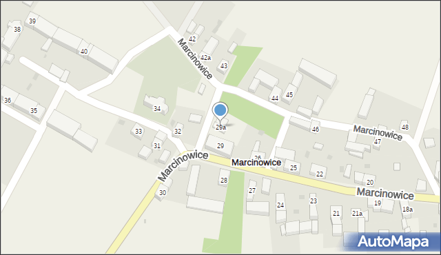 Marcinowice, Marcinowice, 29a, mapa Marcinowice