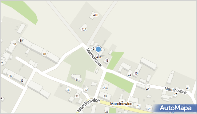 Marcinowice, Marcinowice, 42a, mapa Marcinowice