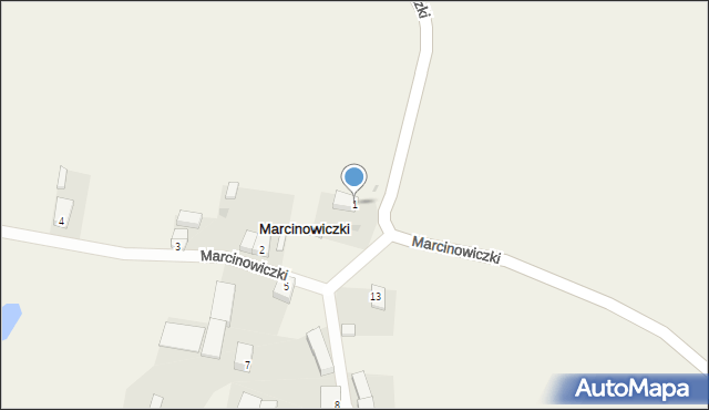 Marcinowiczki, Marcinowiczki, 1, mapa Marcinowiczki
