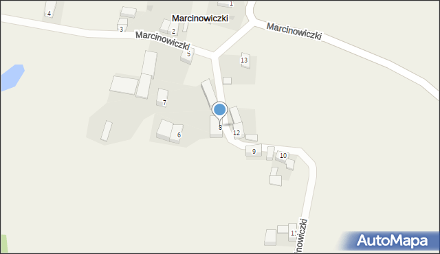 Marcinowiczki, Marcinowiczki, 8, mapa Marcinowiczki