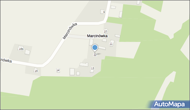 Marcinówka, Marcinówka, 12, mapa Marcinówka