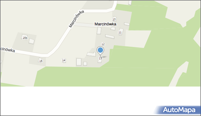 Marcinówka, Marcinówka, 13, mapa Marcinówka