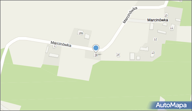 Marcinówka, Marcinówka, 16, mapa Marcinówka