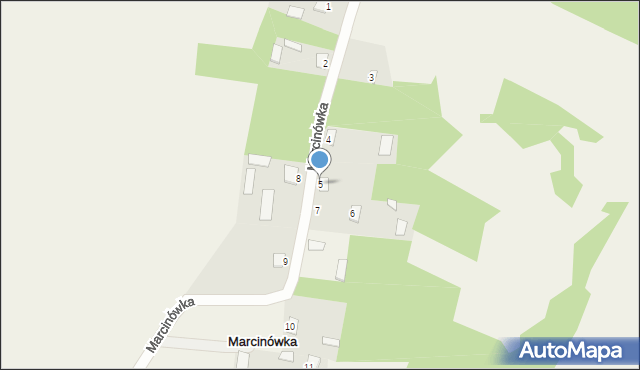 Marcinówka, Marcinówka, 5, mapa Marcinówka