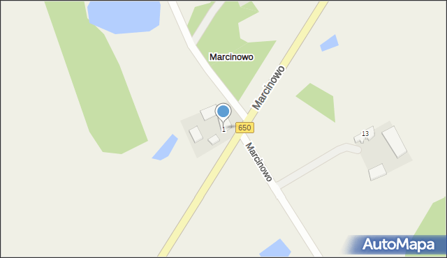 Marcinowo, Marcinowo, 1, mapa Marcinowo