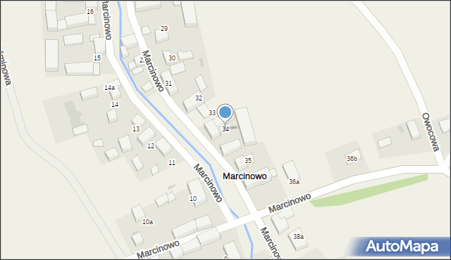 Marcinowo, Marcinowo, 34, mapa Marcinowo