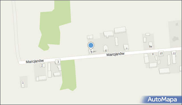 Marcjanów, Marcjanów, 5, mapa Marcjanów