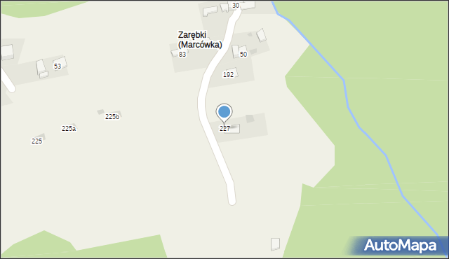 Marcówka, Marcówka, 227, mapa Marcówka
