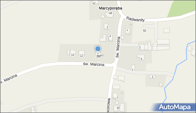 Marcyporęba, Marcyporęba, 366, mapa Marcyporęba