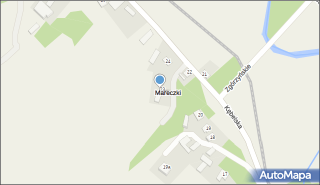 Mareczki, Mareczki, 23a, mapa Mareczki