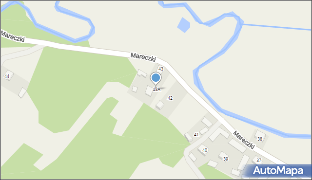 Mareczki, Mareczki, 43A, mapa Mareczki