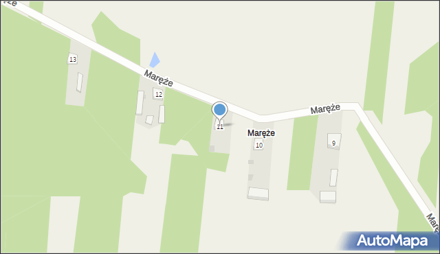 Maręże, Maręże, 11, mapa Maręże