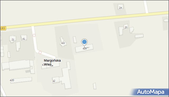 Margońska Wieś, Margońska Wieś, 42b, mapa Margońska Wieś