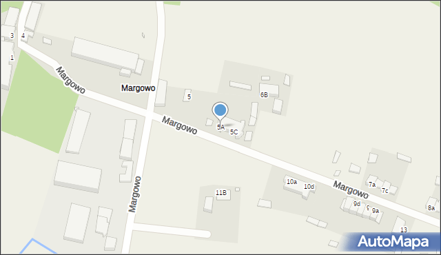 Margowo, Margowo, 5A, mapa Margowo