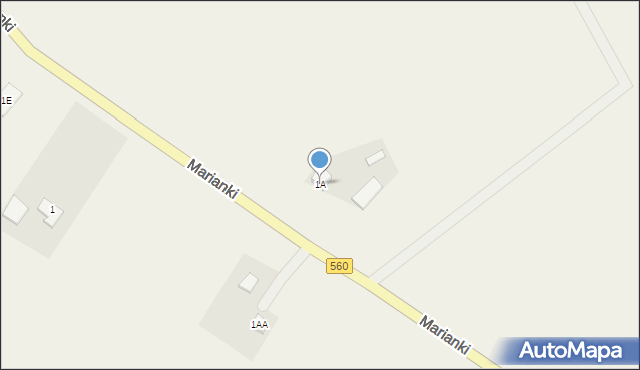 Marianki, Marianki, 1A, mapa Marianki