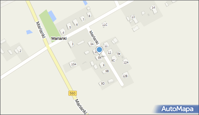 Marianki, Marianki, 9A, mapa Marianki