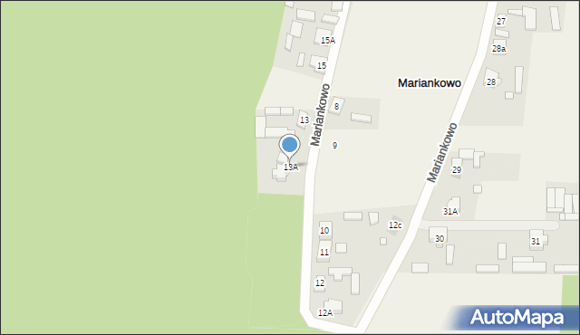 Mariankowo, Mariankowo, 13A, mapa Mariankowo