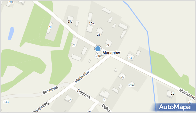 Marianów, Marianowska, 23A, mapa Marianów