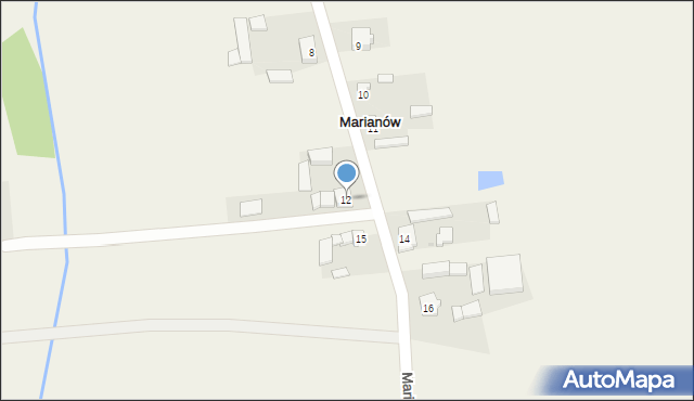 Marianów, Marianów, 12, mapa Marianów