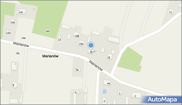 Marianów, Marianów, 15, mapa Marianów