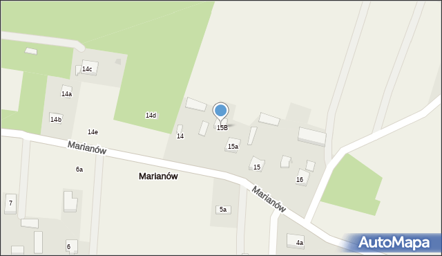 Marianów, Marianów, 15B, mapa Marianów
