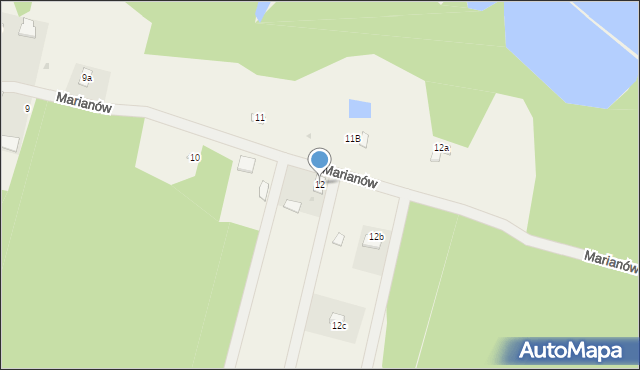 Marianów, Marianów, 12, mapa Marianów
