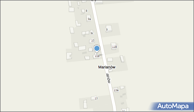 Marianów, Marianów, 11a, mapa Marianów