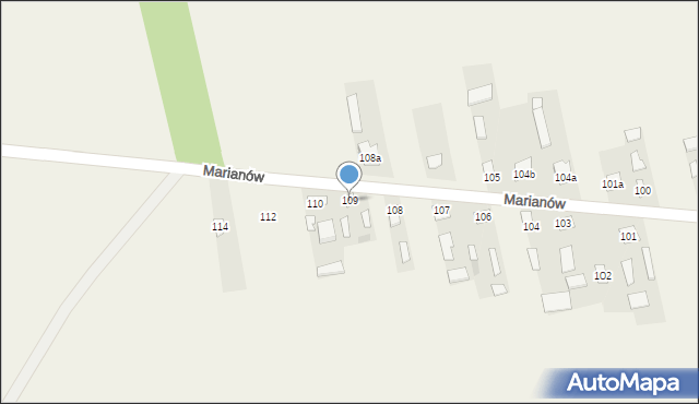 Marianów, Marianów, 109, mapa Marianów