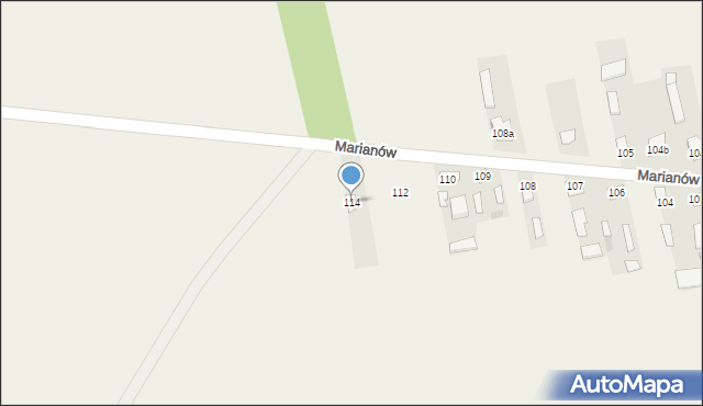 Marianów, Marianów, 114, mapa Marianów