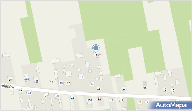 Marianów, Marianów, 13a, mapa Marianów