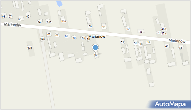 Marianów, Marianów, 57, mapa Marianów